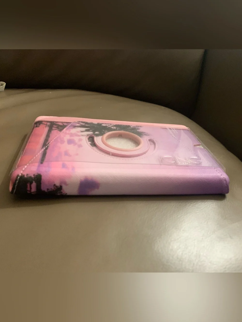 Apple IPad Mini Pink & Purple Palm Sunset Rotating Tablet Case